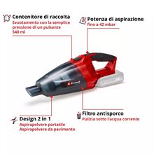 ASPIRAPOLVERE A BATTERIA TE-VC LI EINHELL 2347120