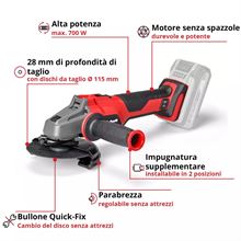SMERIGLIATRICE A BATTERIA AXXIO 18/115Q EINHELL 4431150