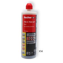 PROMOBOX 14 CARTUCCE FIS V PLUS 410C + PISTOLA ANCORANTE FISHER
