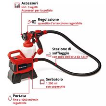 PIOSTOLA A SPRUZZO A BATTERIA TE-SY 18/90 LI EINHELL 4260040