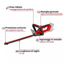 TAGLIASIEPI A BATTERIA GC-CH 18/50 LI EINHELL 3410945