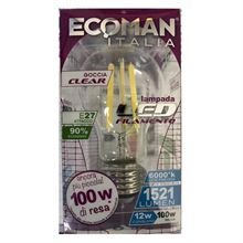 LED GOCCIA FILO CLEAR 13W 4000K E27  ECOMAN 5103